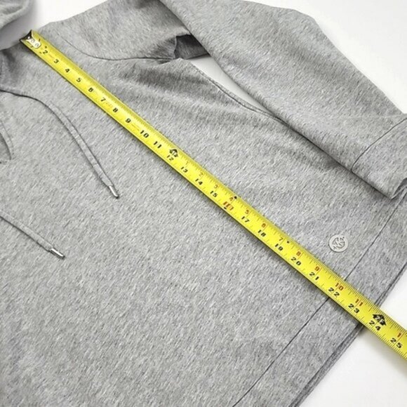 Michael Kors Women's Pullover Hoodie Heathered Grey Cotton Blend Stretch Size M - Picture 14 of 14